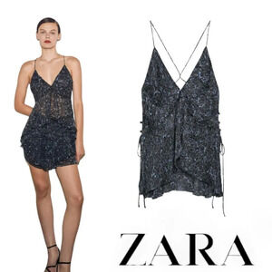 ZARA | Blue | PRINTED TOP